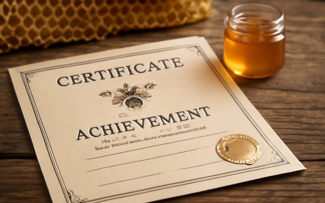 Earn Trust with a bee verification certificate: Your gold seal for apiaries.